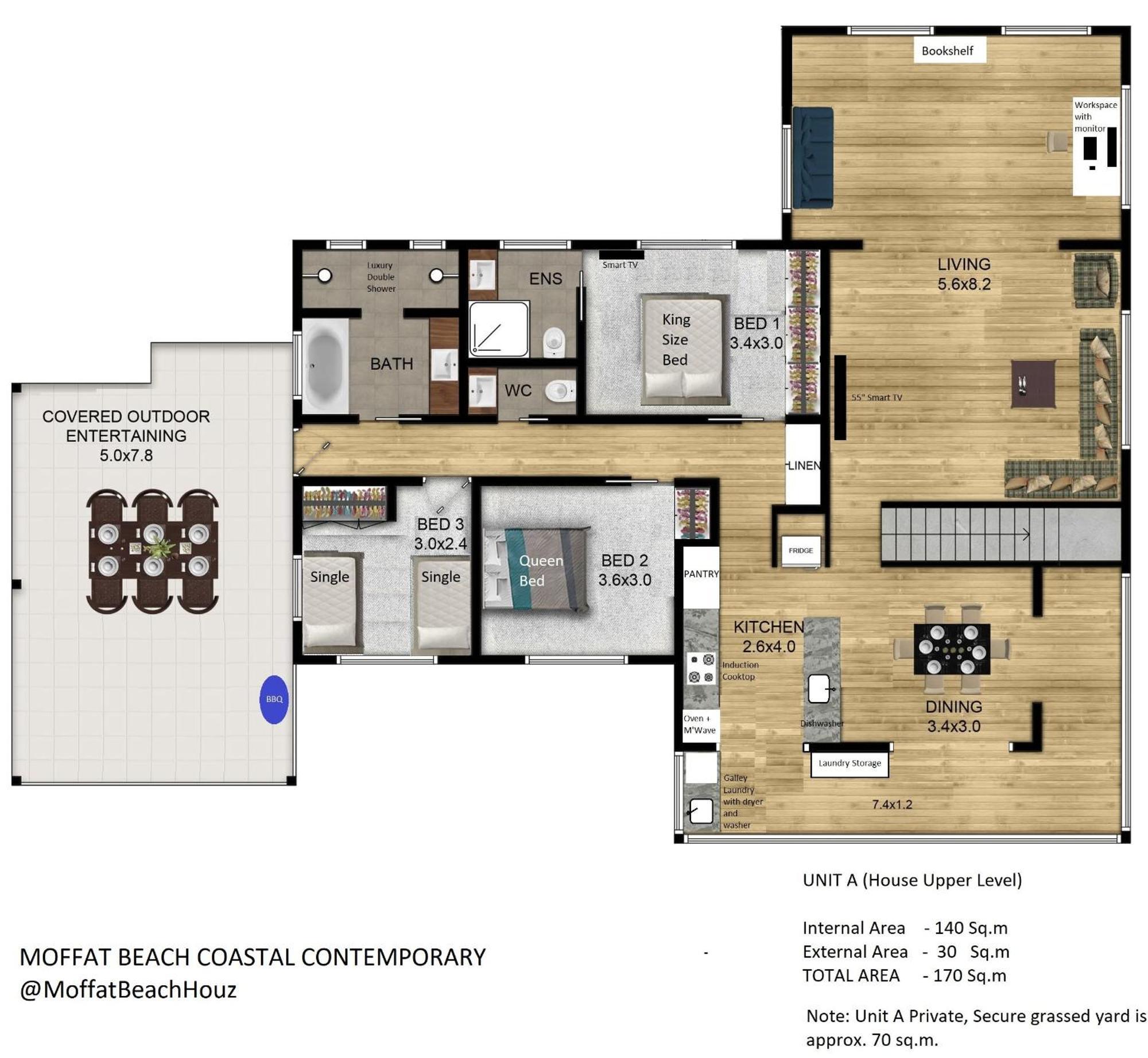 Moffat Coastal Contemporary Unit A Apartment Caloundra